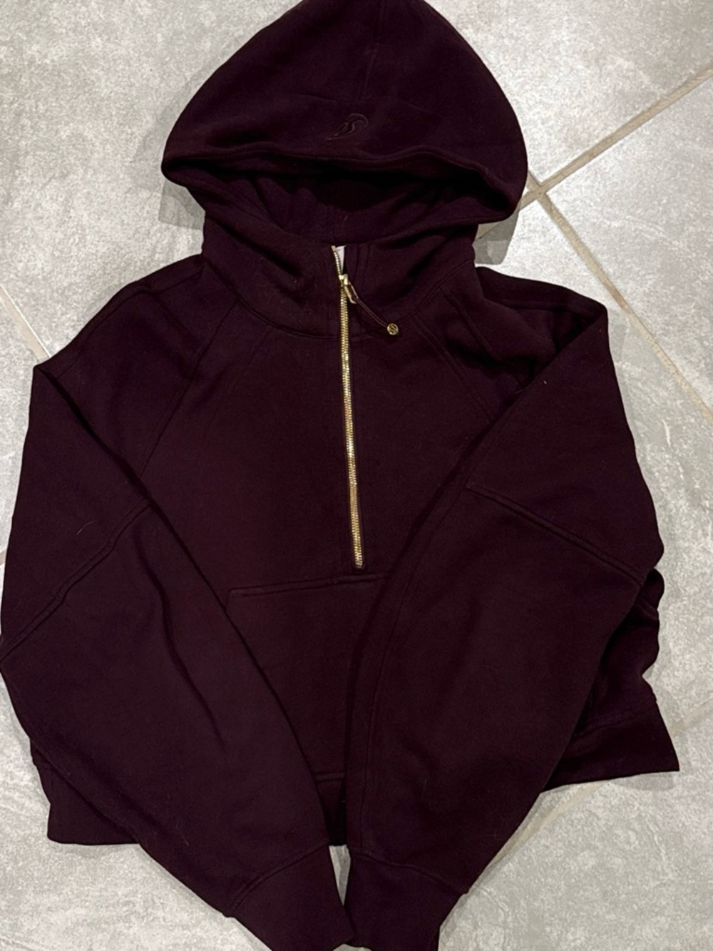 Burgundy scuba quarter zip
